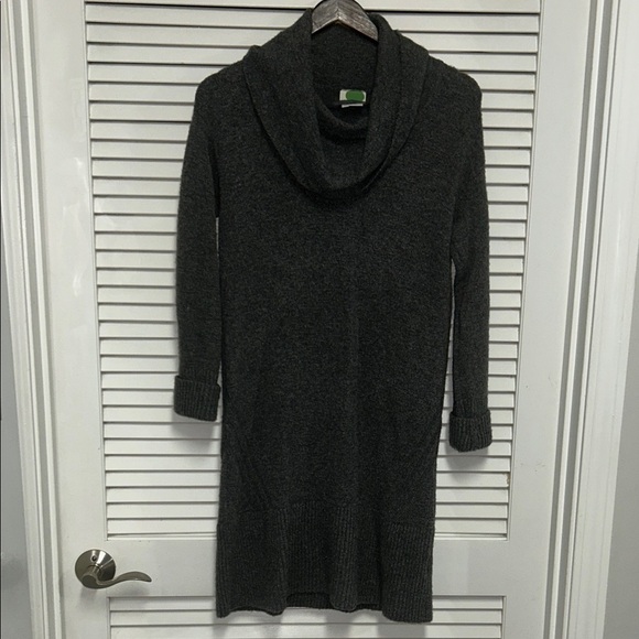Anthropologie Dresses & Skirts - Anthropologie Charcoal Cowl Neck Sweater Dress